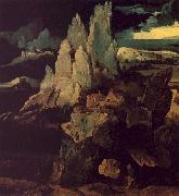 Joachim Patenier Saint Jerome in a Rocky Landscape oil on canvas